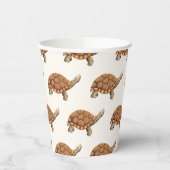 Schattigee bruine schildpad verjaardag papieren bekers (Links)