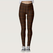 Schattigee bruine suiker Gingham check geruite pat Leggings (Voorkant)