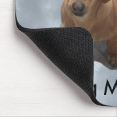 Schattigee bruine teckel blafmachine muismat (Hoek)