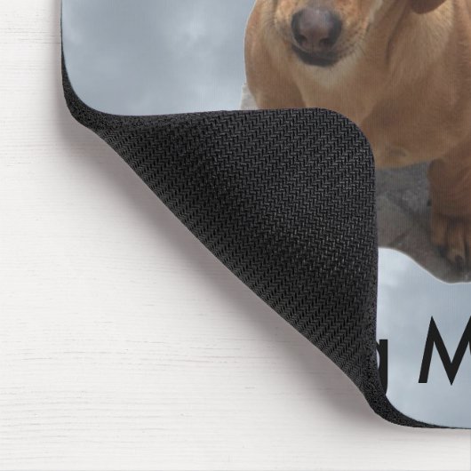 Schattigee bruine teckel blafmachine muismat (Hoek)