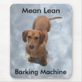 Schattigee bruine teckel blafmachine muismat (Voorkant)