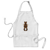 Schattigee bruine teddybeer met engelenvleugels standaard schort (Voorkant)
