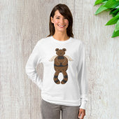 Schattigee bruine teddybeer met engelenvleugels t-shirt