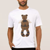 Schattigee bruine teddybeer met engelenvleugels t-shirt (Voorkant)