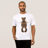 Schattigee bruine teddybeer met engelenvleugels t-shirt (Voorkant volledig)
