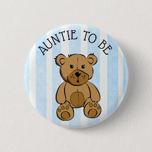 Schattigee bruine teddybeer tante wordt Button