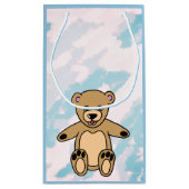 Schattigee bruine teddybeer verjaardag klein cadeauzakje (Achterkant)