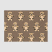 Schattigee bruine teddyberen tissuepapier (Voorkant)