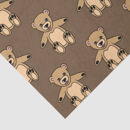 Schattigee bruine teddyberen tissuepapier (Detail)