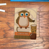 Schattigee Bruine Uil Leraar Rechthoekige Button