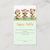 Schattigee bruine uilen Baby shower luier Raffle Informatiekaartje (Voorkant)