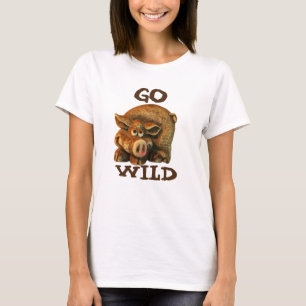 Schattigee bruine varkensvleermuizen Go Hog Wild T-shirt
