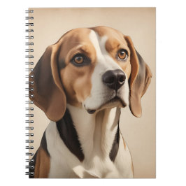 SCHATTIGEE BRUINE & WITTE BEAGLE HOND NOTITIEBOEK