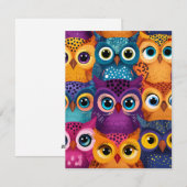 Schattigee bruisende uilen feestdagenkaart (Voorkant / Achterkant)