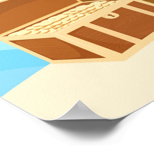 Schattigee Brunette Pirate Boy Verjaardag Party Po Poster (Hoek)