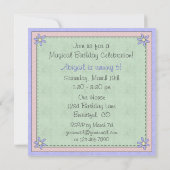 Schattigee Brunette Princess en Eenhoorn Verjaarda Kaart (Achterkant)