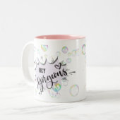 Schattigee bubbel pastel hey prachtige mok (Voorkant links)