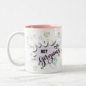 Schattigee bubbel pastel hey prachtige mok (Links)