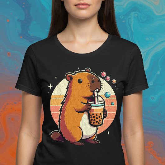 Schattigee Bubble Tea Capybara T-shirt