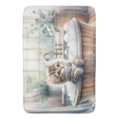 Schattigee Bubbly Kitten badtijd Badmat (Voorkant Verticaal)