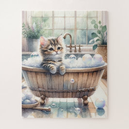 Schattigee Bubbly Kitten badtijd Legpuzzel