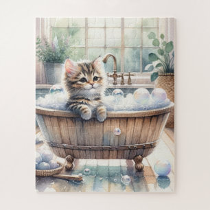 Schattigee Bubbly Kitten badtijd Legpuzzel