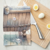 Schattigee Bubbly Kitten badtijd Theedoek (Quarter Fold)