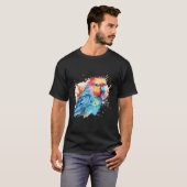 Schattigee Budgie Waterverf Kunst T-shirt (Voorkant volledig)