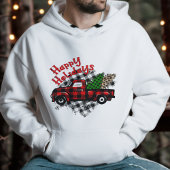 Schattigee Buffel Plaid Tartan Modern Christmas Tr Hoodie