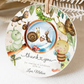 Schattigee Bug & Caterpillar Baby shower Bedankjes Labels