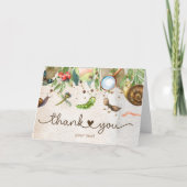 Schattigee Bug & Caterpillar Baby shower Bedankkaart (Voorkant)