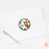 Schattigee Bug en Insect Kids Verjaardag Ronde Sticker (Envelop)