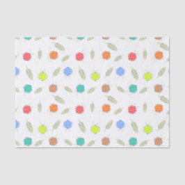 Schattigee bug en laat naadloos patroon achter tissuepapier