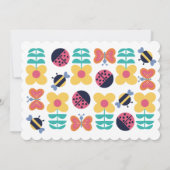 Schattigee Bug Garden BusyBee Derde Verjaardag Par Kaart (Achterkant)