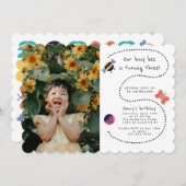 Schattigee Bug Garden BusyBee Derde Verjaardag Par Kaart (Voorkant / Achterkant)