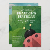 Schattigee bug verjaardag kaart (Voorkant / Achterkant)