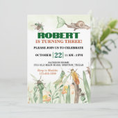 Schattigee Bugs en Snail Verjaardag Kaart (Staand voorkant)