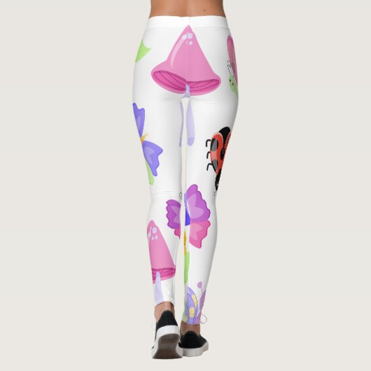 Schattigee Bugs Natuur Patroon Leggings Vrouwen Un (Achterkant)