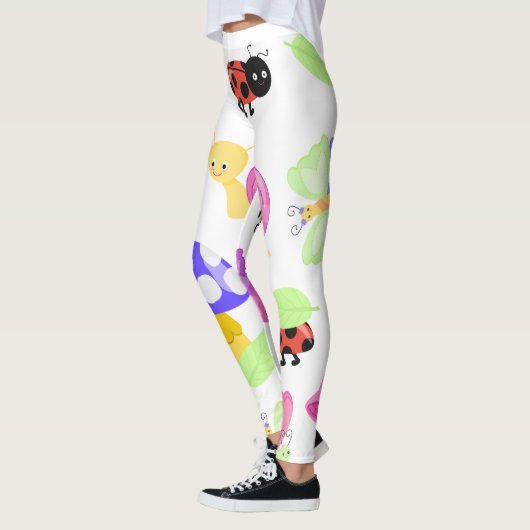 Schattigee Bugs Natuur Patroon Leggings Vrouwen Un (Links)