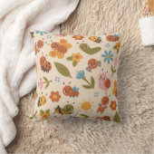 Schattigee Bugs Pattern Woodland insecten voor kin Kussen (Deken)