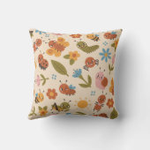 Schattigee Bugs Pattern Woodland insecten voor kin Kussen (Achterkant)