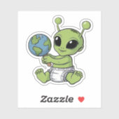 Schattigee buitenaardse Baby Sticker (Vel)