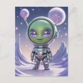 Schattigee buitenaardse postkruising briefkaart (Voorkant)