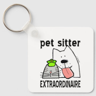 Schattigee Buitengewone Pet Sitter Sleutelhanger