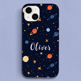 Schattigee buitenruimteplaneten Kinder naam Case-Mate iPhone 14 Hoesje