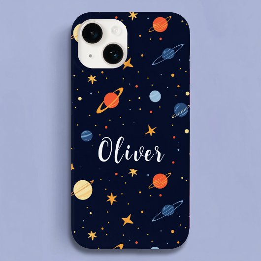 Schattigee buitenruimteplaneten Kinder naam Case-Mate iPhone Case