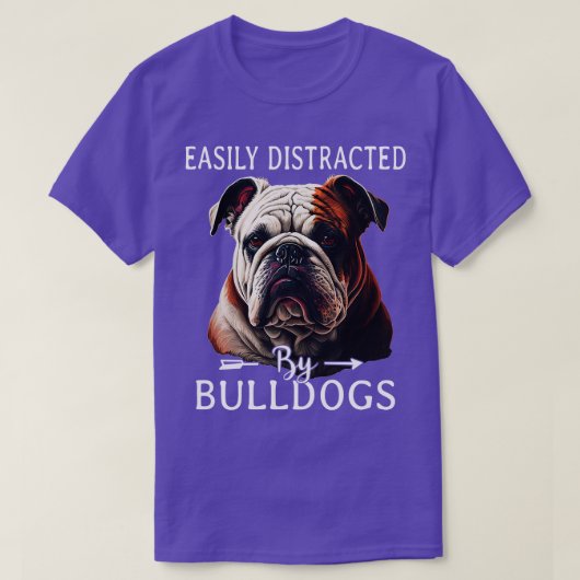 Schattigee buldog 1 t-shirt (Design voorkant)