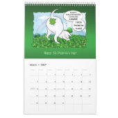 Schattigee Bull Terrier Cartoon Kalender (Mar 2027)