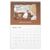 Schattigee Bull Terrier Cartoon Kalender (Feb 2027)