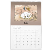 Schattigee Bull Terrier Cartoon Kalender (Jan 2027)
